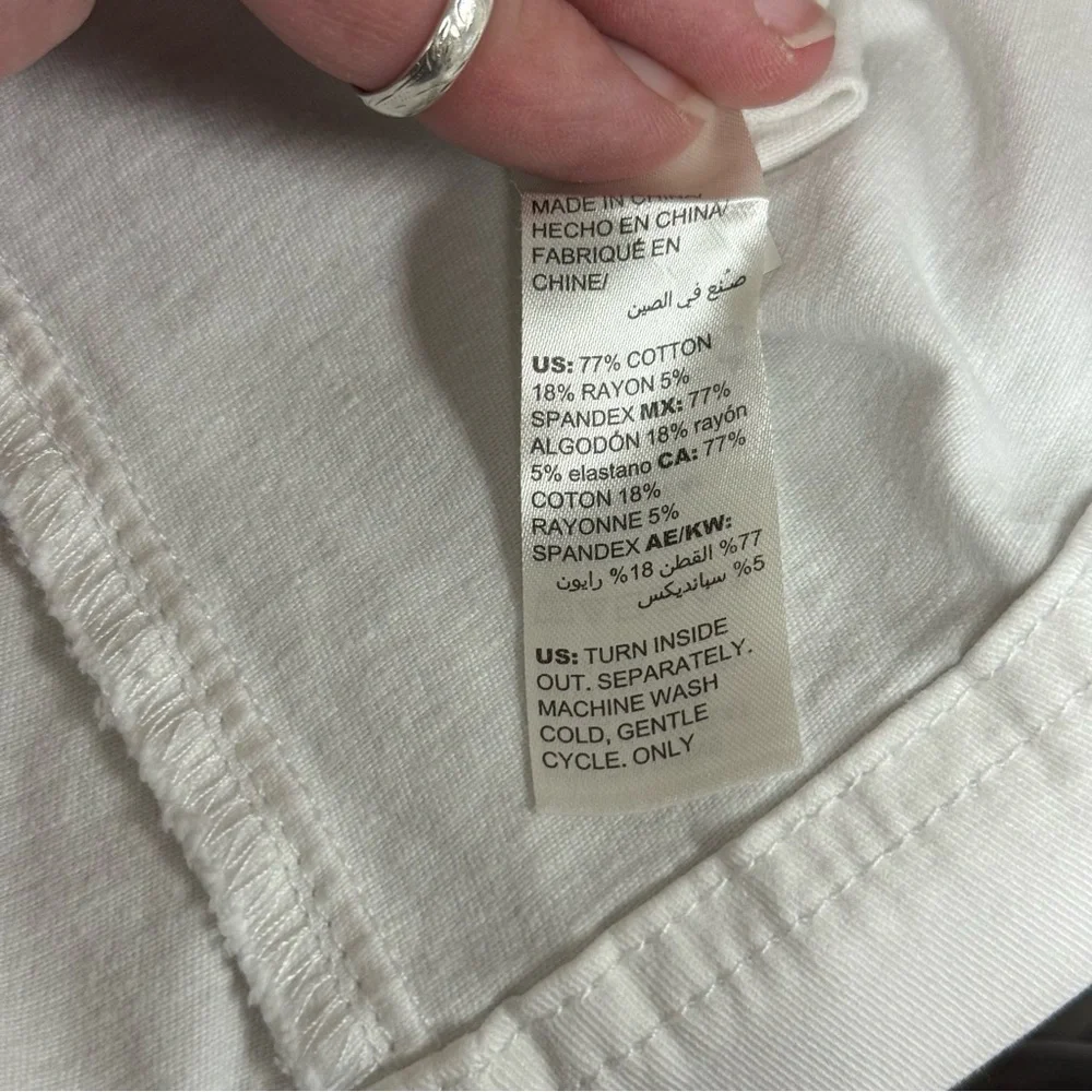 White House Black Market White Utility Jacket Size 4 Short Sleeve Button Front - Picture 7 of 8